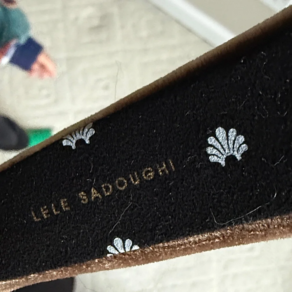Lele Sadoughi Padded Velvet Pearl Headband Rare Brown Shimmer
